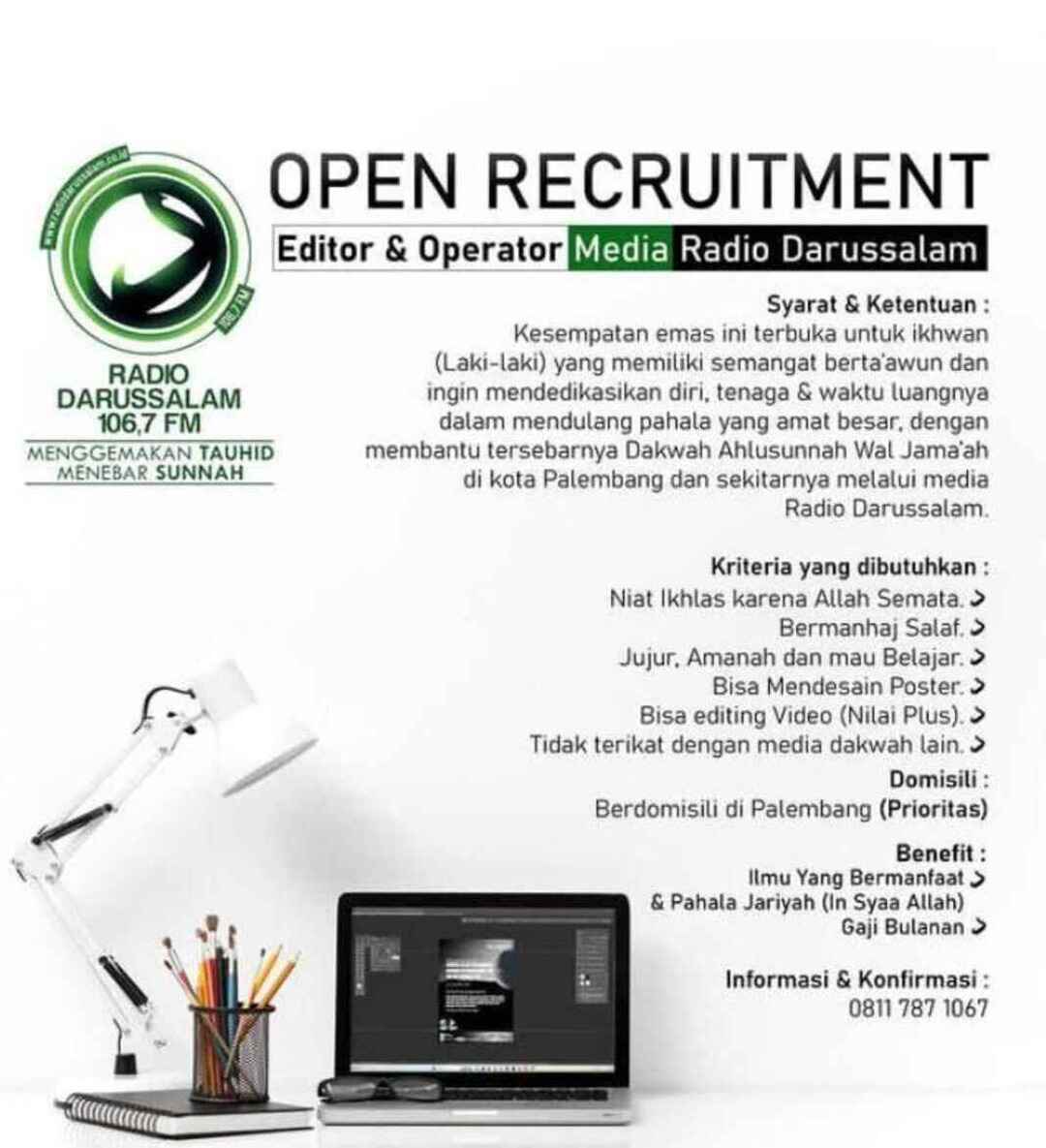 [OPEN RECRUITMENT] Lowongan Kerja Editor & Operator Media - Palembang ...